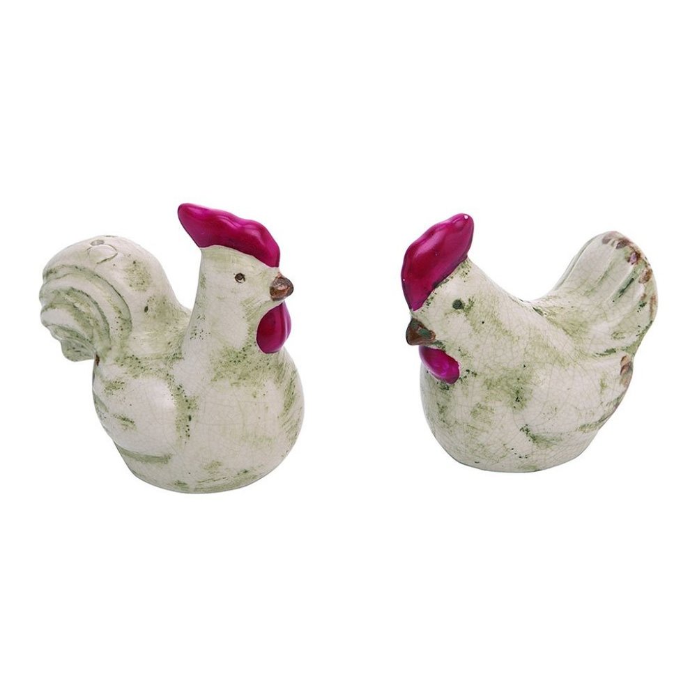 Hen & Rooster Salt and Pepper Shakers/Transpac/NWT